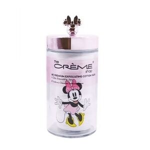 THE CREME SHOP Minnie Mouse Reusable‎ Glass Jar Container of Cotton Pads